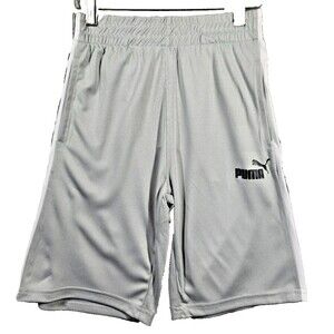 NWT Puma Shorts Boy's Youth M Gray Basketball Gym Athletic 00011